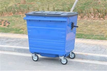 Utomhus galvaniserad papperskorg