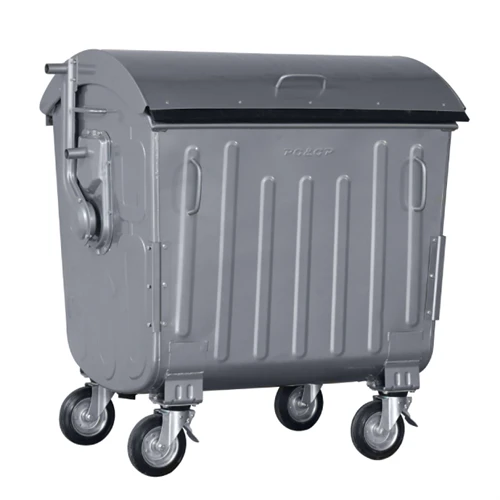 2025 NY DESIGN GALVANISERAD METAL Mobile Garbage Bin